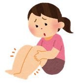 むずむず脚症候群の症状は主にふくらはぎや太もも、足裏などの脚にあらわれます