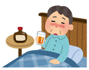 就寝前のアルコールも睡眠の質を低下させる